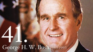 President George H.W. Bush led America from 1989-1993.
